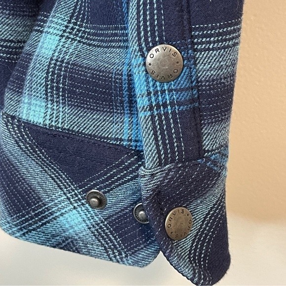 Orvis Fleece Lined Flannel Shirt Jacket Size M - Picture 4 of 7